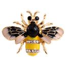 Crystals Enamel Bumble Bee Insect Animal Pin Badge Corsage Brooch Jewelry