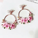 Charm Women Flower Drop Dangle Earrings Jewelry Ear Studs Wedding JewelrVGUS