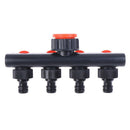 Irrigation 4 way Tap Garden Tap valve Hose Pipe Splitter Quick Connector Adapt_
