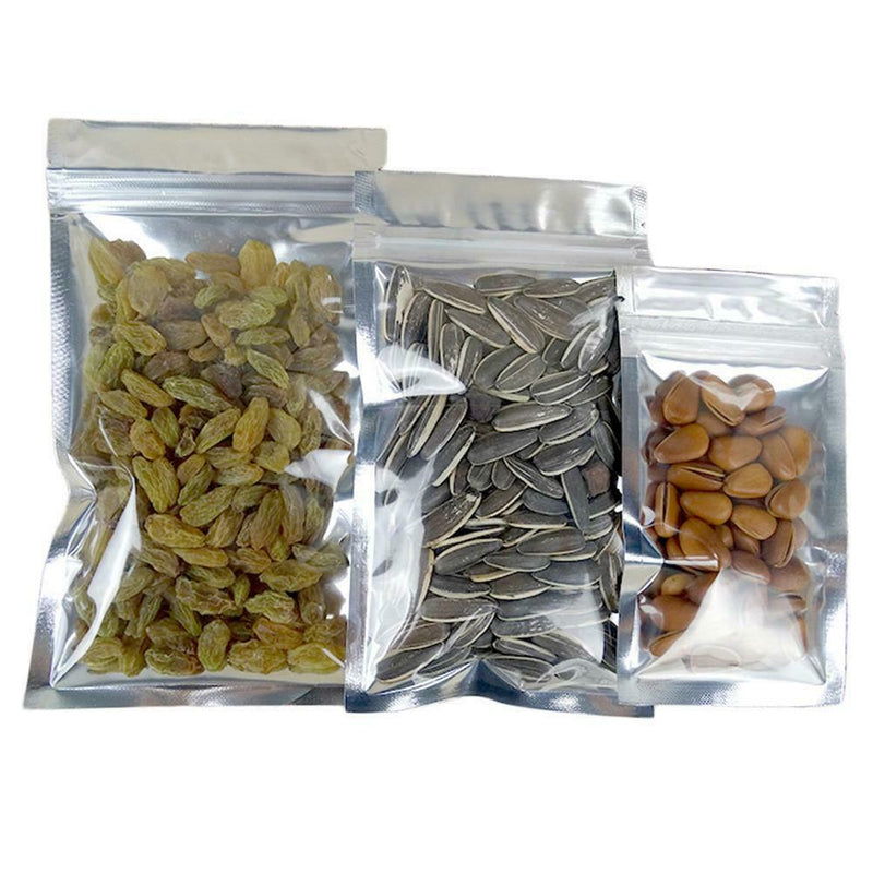 10Pcs Aluminium Foil Bag Packing Food Bags Ziplock Self-sealed Pouches FU73