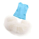 Blue Sleeveless Shirts with White Gauzy Skirt Kit Cute Outfits Clothes for 18