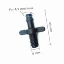 50pcs4 / 7mm Splitter Adapter Connector Barb And Garden Irrigation Hoses 6mm MO