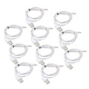 10 Packs Power Cord USB to DC 3.5 Mm Jack Cable White for