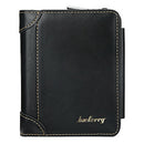 Baellerry Short Men Wallets 11 Card Holders Zipper Men Leather Purse Solid  M7K1