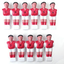 11 Pieces Plastic Soccer Foosball Man Table Guys Soccer Player Part 4.3" Red