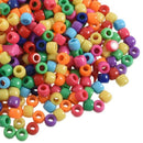 600 Pcs Mixed Plastic Pony Beads 9mm x 6mm(3/8" x 2/8")