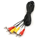 1.5m 3 RCA Composite Male to Male Audio Video AV Cable for DVD TV -Q