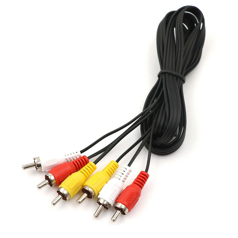 1.5m 3 RCA Composite Male to Male Audio Video AV Cable for DVD TV -Q