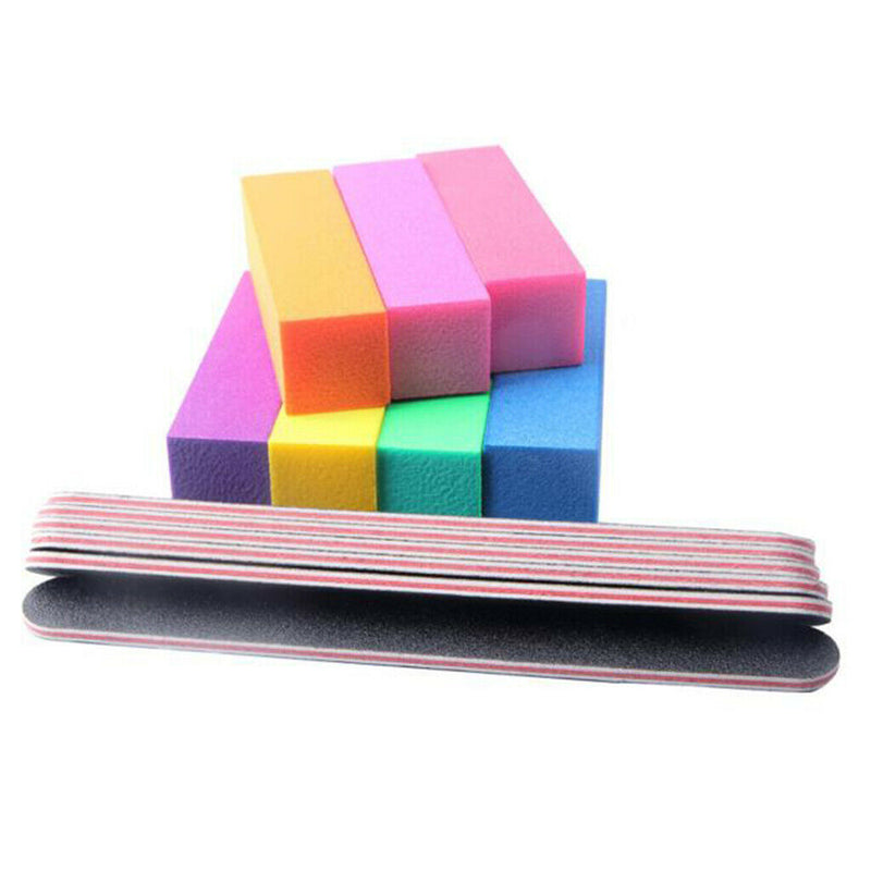 12x Nail Buffer Polishing Block File Sanding Manicure Pedicure Polish Shine Tool
