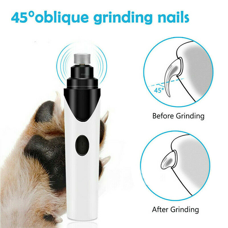 Electric Dog Pet Nail Grinder Cat Nail Claw Paw Toe Clipper Trimmer Grooming Kit