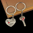 Romantic Couple Keychain Keyring Keyfob Valentine's Day Lover Gift Heart Key Set
