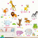 jungle animals wall stickers for kids rooms decor poster wall decals removableJR