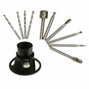 11Pcs Rotary Multi Drill Bits Horn Cover Cutting Guide HSS Router Set Attachment
