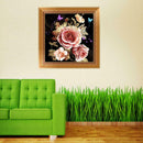 5D DIY Pink Rose Embroidery Diamond Painting Cross Stitch Kit Home Decor