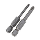 2 Pcs 50mm magnetic 1/4'' hex shank Y tip head screwdriver bits set ME