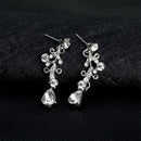 Women'S Crystal Diamond Necklace Set Two-Piece Fancy Bridal Necklace And Ov