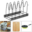 Kitchen Organizer Pan Cutting Board Holder Dishes Rack Stand Storage Shelf