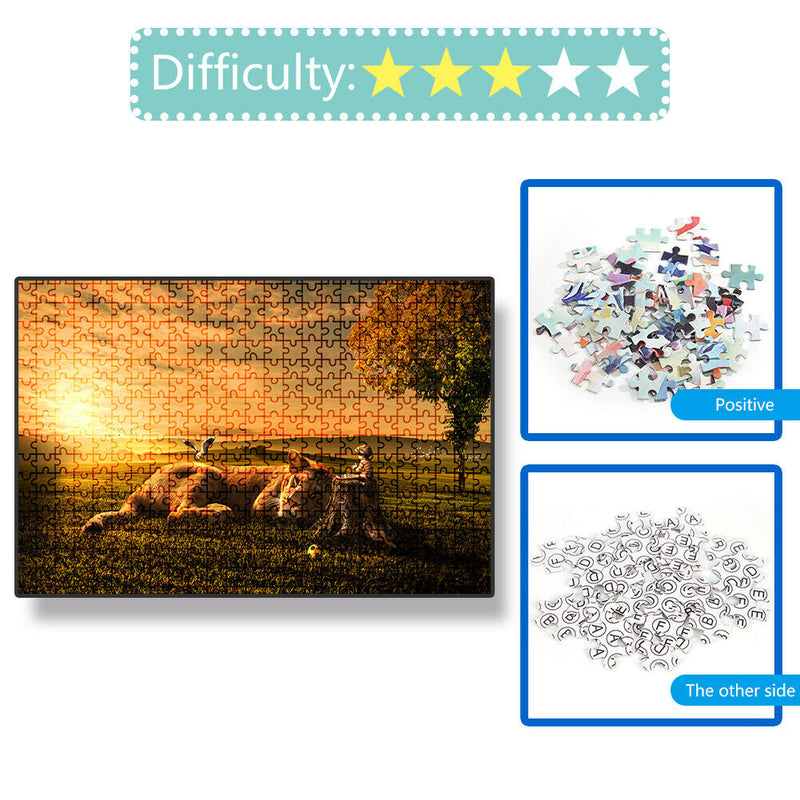 1000pcs DIY Jigsaw Lying Big Lion Puzzle Educational Animal Picture Toys