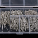 Pack 800-900 Boxed Head Pins Findings Open Eye Pins for Jewelry Making DIY