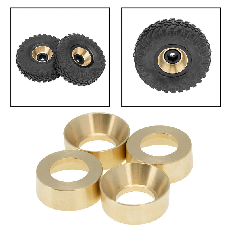 Pack of 4 1/24 RC Metal Wheel Rims Hubs for Axial SCX24 AXI90081 ,Crawler,