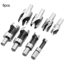 8pcs Wood Plug Cutter Claw Cylinder Tenon Drill Bit Set Woodworking Cork