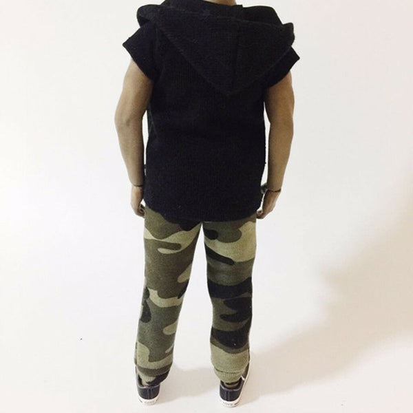 1/6 Scale Man Waistcoat for 12'' Hot Toys Phicen Kumik Action Figures Black