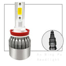 Pair H11 COB LED Headlight Kits 3200LM FOG Light Bulb 6000K Driving DRL Lamp