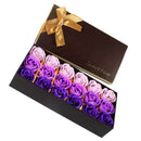 18Pcs Creative Gradient simulation rose Soap flower Purple