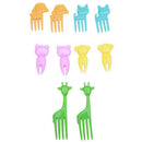 10X Fruit Fork Animal Food Picks Forks Children Cartoon Bento Lunch Decoration.