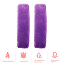 2pcs Car Seat Belt Cover Fluffy Safety Belt Shoulder Pad Protector (Purple) A