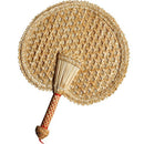Hand-Woven Woven Straw Hand Fan Old Summer Natural Hand Fan Environmentally