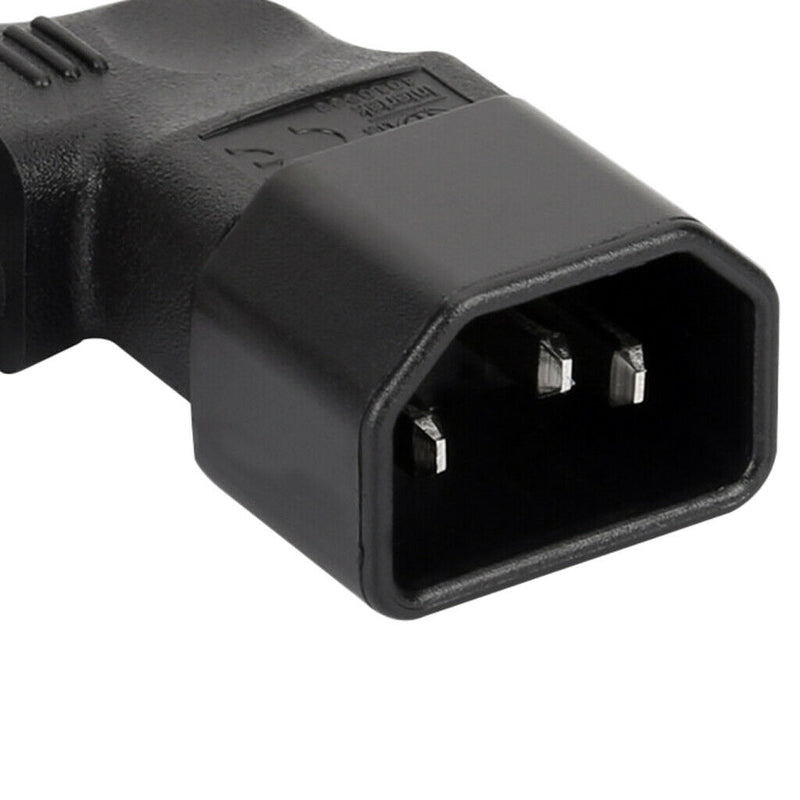 3Pin IEC 320 PDU UPS C14 To C5 Power Plug Adapter Converter Socket NEW