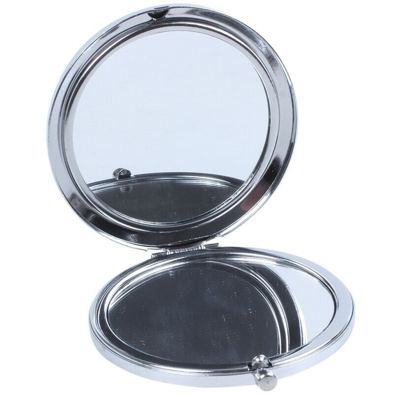 Travel Compact Pocket Crystal Folding Makeup Mirror,Purple G7J4