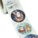 500pcs Cartoon Christmas Tree Holiday Stickers Seals Gift Scrapbooking 02