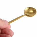 4pcs/Set Round Shape Coffee Spoon Stainless Steel Mini Teaspoons Sugar Dess I7T5