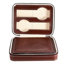 Black Zippered Watches Box Travel Case - Watch Organizer Collection - PU Le K4B2