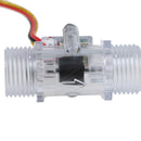 1Pc Water Flow Sensor Switch G1/2" Hall Effect EBter Control DC 5-15V3C