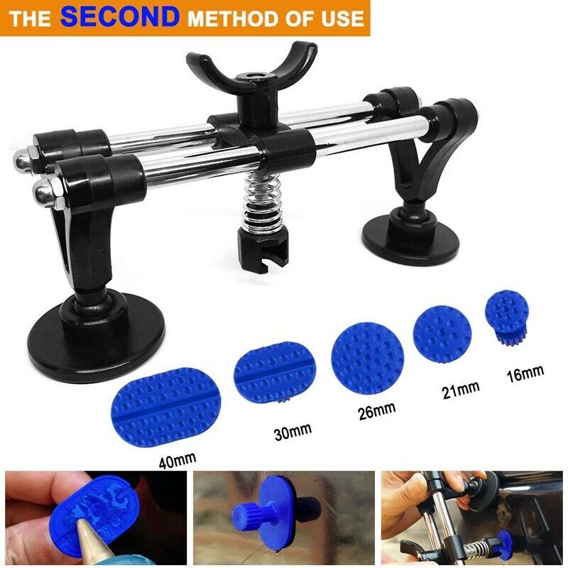 Auto Body Repair Tool, Car Dent Puller with Double Pole Bridge Dent Puller, E6T1