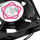 120x120x38mm 5 Blades Metal Frame Axial Flow Cooling Fan AC 220/240V 0.14A