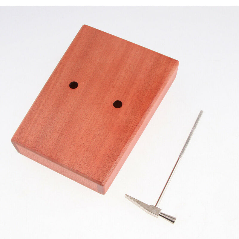 Kalimba 17 Keys Leaves Thumb Piano Hand Piano Solid Mahogany Wood Body with Tune