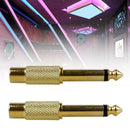 1Pc 6.35mm 1/4" Mono Male Jack to RCA Female Plug Audio Adapter Cable Conve X9M2