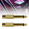 1Pc 6.35mm 1/4" Mono Male Jack to RCA Female Plug Audio Adapter Cable Conve X9M2