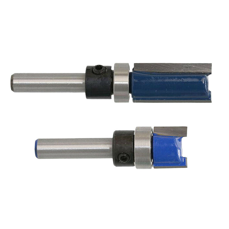 Pack of 2 Mortise Flush Trim Template Router Bit - 1/4 Shank, 25mm and 11.9mm