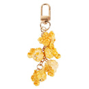2 Pcs Lovely Popcorn Keychain Keyring for Women Girl Jewelry Simulated Snac H2D9