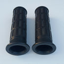 2 x Black Rubber Non-Slip Handlebar Grips for Wheelbarrow, Tractors, Mowers