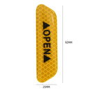 4pcs Car Reflective Tapes Warning Mark Open Notice Exterior Car Door Stickers
