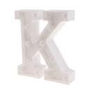 White Large Plastic Marquee Freestanding Alphabet LED Light UP Letters K