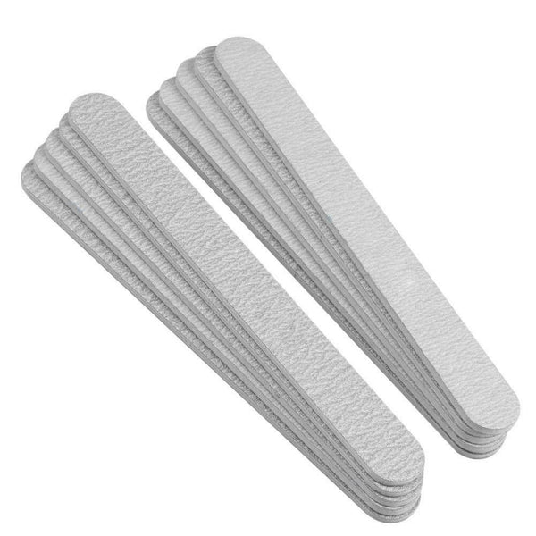 10pcs Straight Nail Files Coating Cuticle Remover Buffer Manicure Tools #JT1