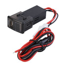 For ISUZU USB Car Charger with Blue LED Voltmeter 2.1A USB Charger Socket A