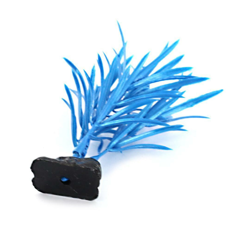 Fluorescent Blue Artificial Plant Grass Aquarium Fish Tank Water Decoration